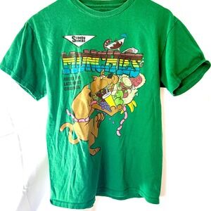 Scooby-Doo Munchies Graphic T-Shirt Mens Medium Green Late Night Cravings Tee